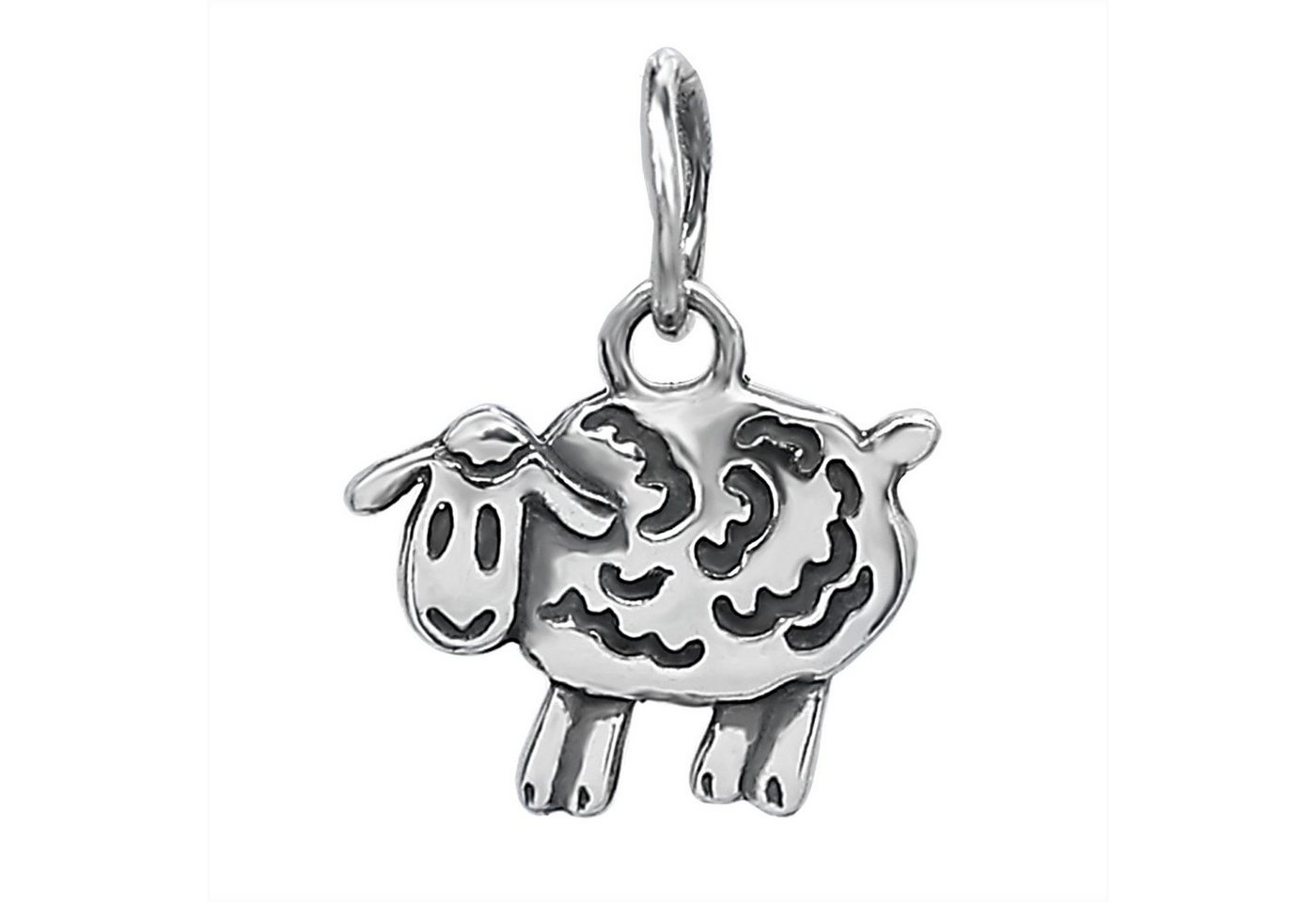 NKlaus Kettenanhänger 925 Sterling Silber Schaf Lamm oxydiert Kettenanhä von NKlaus