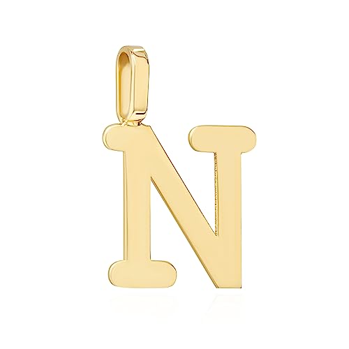 NKlaus Kettenanhänger Buchstabe N 333 Gelb gold 8 Karat 11,7x7mm Amulett Anhänger 14466 von NKlaus