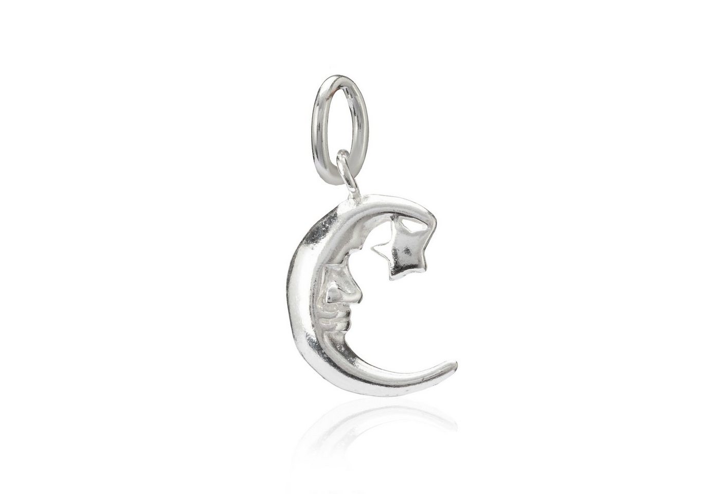 NKlaus Kettenanhänger Damen Halbmond 925 Silber 12x9mm Talisman Amulett, 925 Sterling Silber Silberschmuck für Damen von NKlaus
