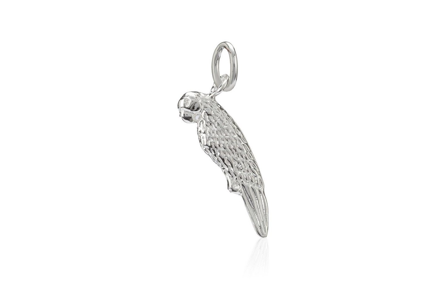 NKlaus Kettenanhänger Damen Kettenanhänger Papagei 925 Silber 24x6mm Sch, 925 Sterling Silber Silberschmuck für Damen von NKlaus