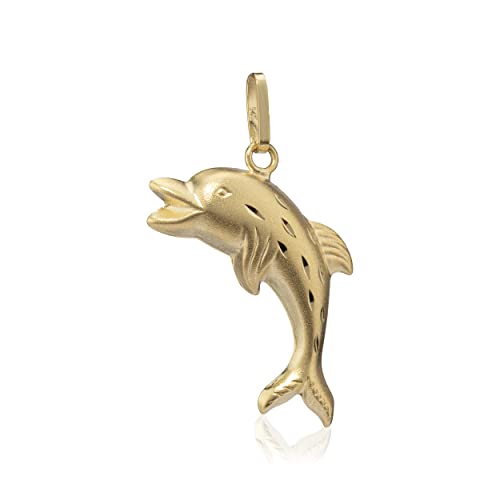 NKlaus Kettenanhänger Delphin 375 Gelb Gold 9Karat 22,4mm Beidseitig 2 in 1e Teildiamantiert/Glanz 4179 NKlaus Kettenanhänger Delphin 375 Gelb Gold 9Karat 22,4mm Beidseitig 2 in 1e Teildiamantiert/Glanz 4179 von NKlaus