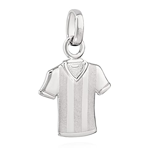 NKlaus Kettenanhänger Fußball Trikot 925 Silber glanz matt Silberanhänger rhodiniert 13788 von NKlaus
