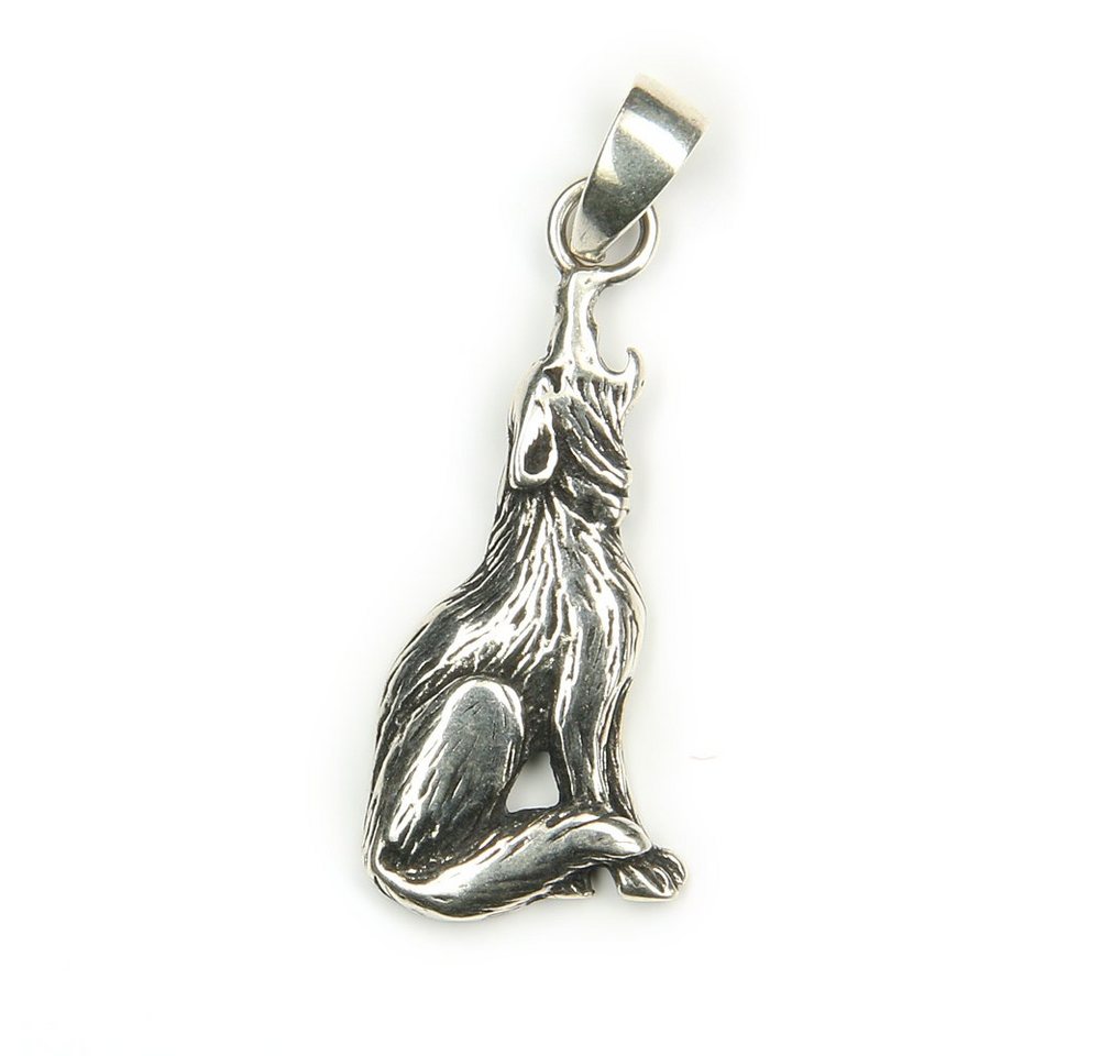 NKlaus Kettenanhänger Heulender Wolf Kettenanhänger 2,8cm Silber 925 Bi, 925 Sterling Silber Silberschmuck für Damen NKlaus Kettenanhänger Heulender Wolf Kettenanhänger 2,8cm Silber 925 Bi, 925 Sterling Silber Silberschmuck für Damen von NKlaus