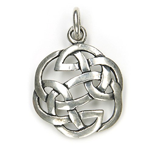 NKlaus Kettenanhänger Keltischer Knoten 925 Silber Oxidiert 2,3cm Amulett Medalion 10677 von NKlaus