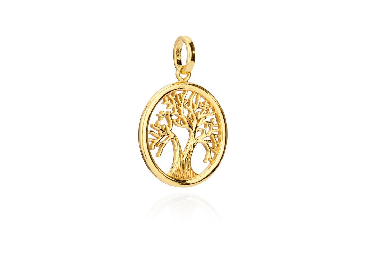 NKlaus Kettenanhänger 17mm Baum des Lebens 925 Silber vergoldet Amulett NKlaus Kettenanhänger 17mm Baum des Lebens 925 Silber vergoldet Amulett von NKlaus