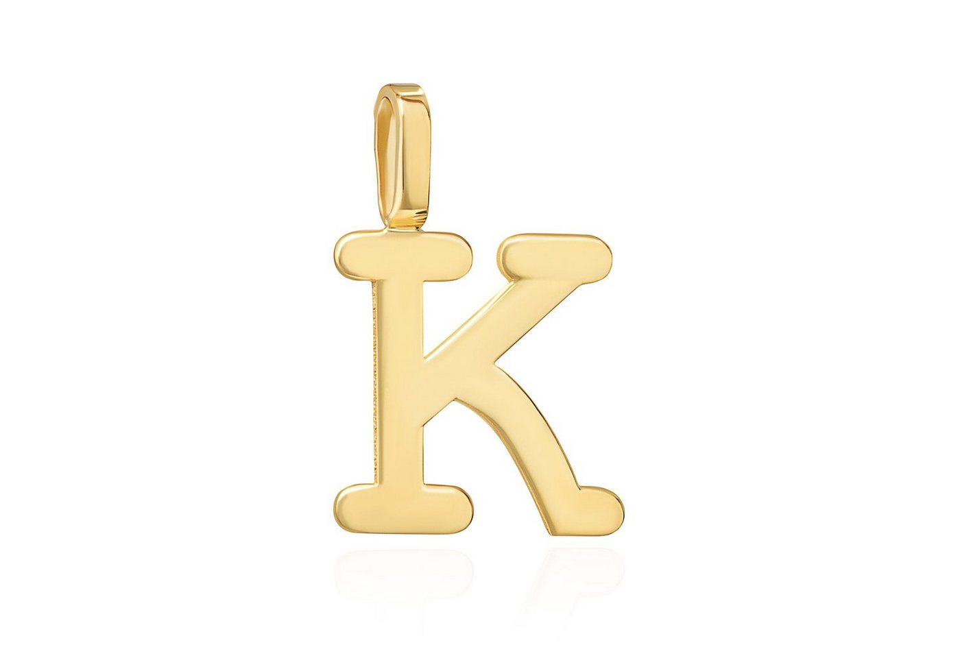 NKlaus Kettenanhänger Kettenanhänger Buchstabe K 333 Gelb gold 8 Karat 11,7x7,5mm Amulett An von NKlaus