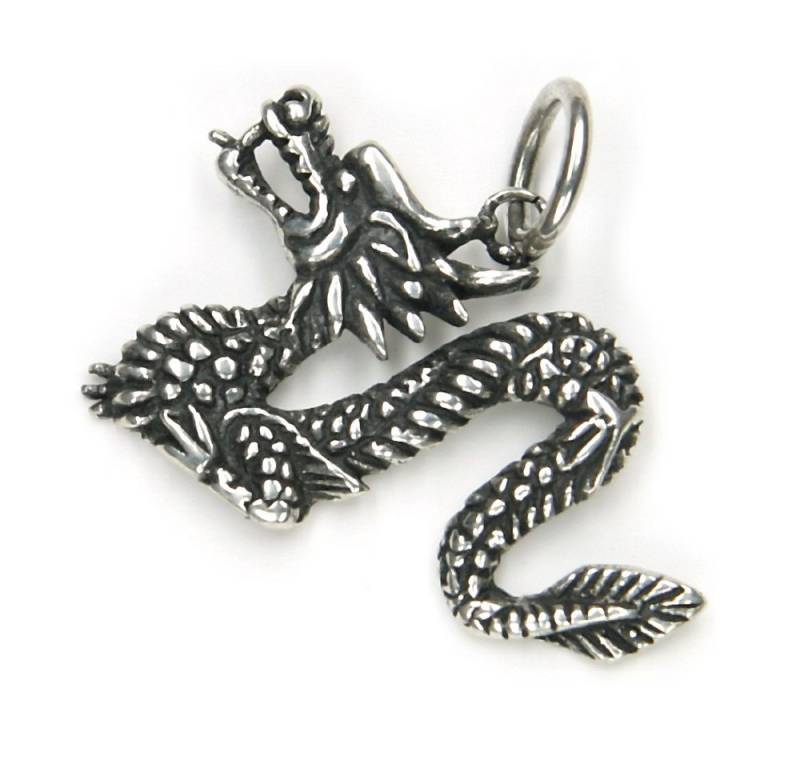NKlaus Kettenanhänger Kettenanhänger Chinesischer Drache 925 Silber Oxi, 925 Sterling Silber Silberschmuck für Damen NKlaus Kettenanhänger Kettenanhänger Chinesischer Drache 925 Silber Oxi, 925 Sterling Silber Silberschmuck für Damen von NKlaus