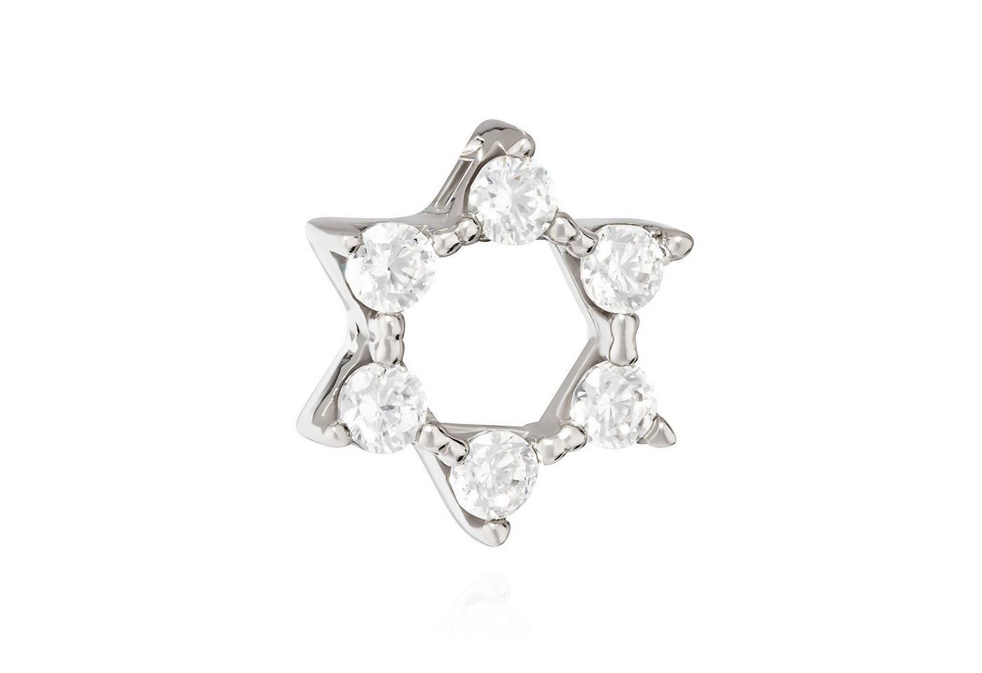 NKlaus Kettenanhänger Kettenanhänger Davidstern 333 Weiß Gold 8 Karat 12x10 mm Zirkonia weiß NKlaus Kettenanhänger Kettenanhänger Davidstern 333 Weiß Gold 8 Karat 12x10 mm Zirkonia weiß von NKlaus