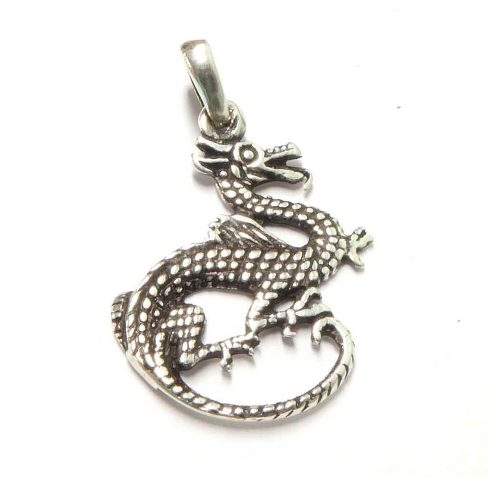 NKlaus Kettenanhänger Kettenanhänger Drachen Amulett 2cm Silber 925 Ska, 925 Sterling Silber Silberschmuck für Damen von NKlaus