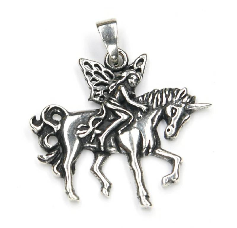 NKlaus Kettenanhänger Kettenanhänger Fee Elfe auf Einhorn 925 Silber Ox, 925 Sterling Silber Silberschmuck für Damen NKlaus Kettenanhänger Kettenanhänger Fee Elfe auf Einhorn 925 Silber Ox, 925 Sterling Silber Silberschmuck für Damen von NKlaus