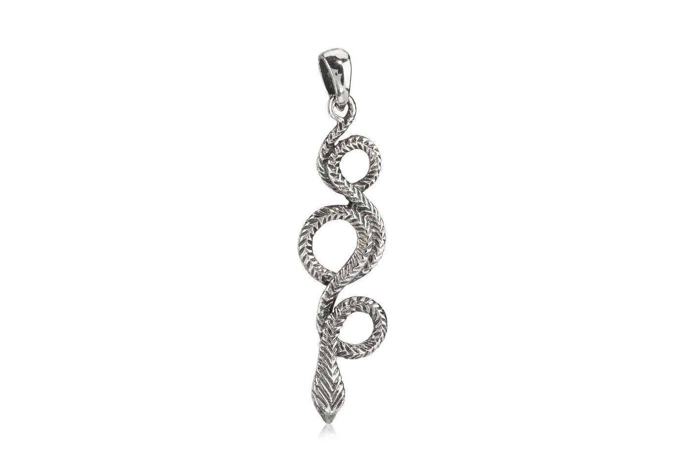 NKlaus Kettenanhänger Kettenanhänger Feine Schlange Amulett 925 Silber, 925 Sterling Silber Silberschmuck für Damen von NKlaus