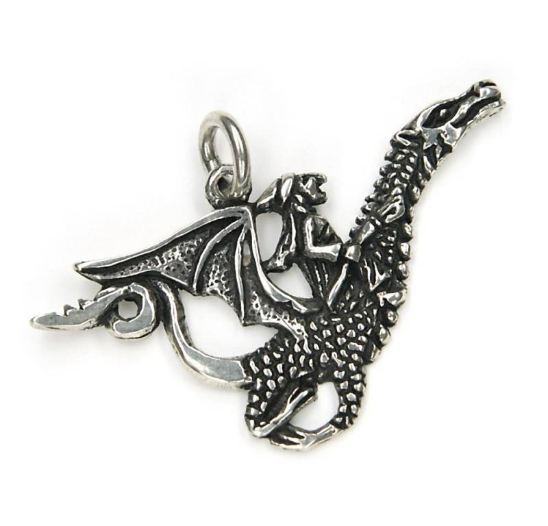NKlaus Kettenanhänger Kettenanhänger Hexe auf Drachen 925 Silber Oxidie, 925 Sterling Silber Silberschmuck für Damen NKlaus Kettenanhänger Kettenanhänger Hexe auf Drachen 925 Silber Oxidie, 925 Sterling Silber Silberschmuck für Damen von NKlaus