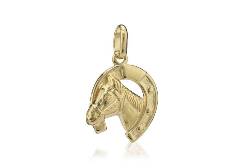 NKlaus Kettenanhänger Kettenanhänger Hufeisen 333 Gelb Gold Horseshoe 13 von NKlaus