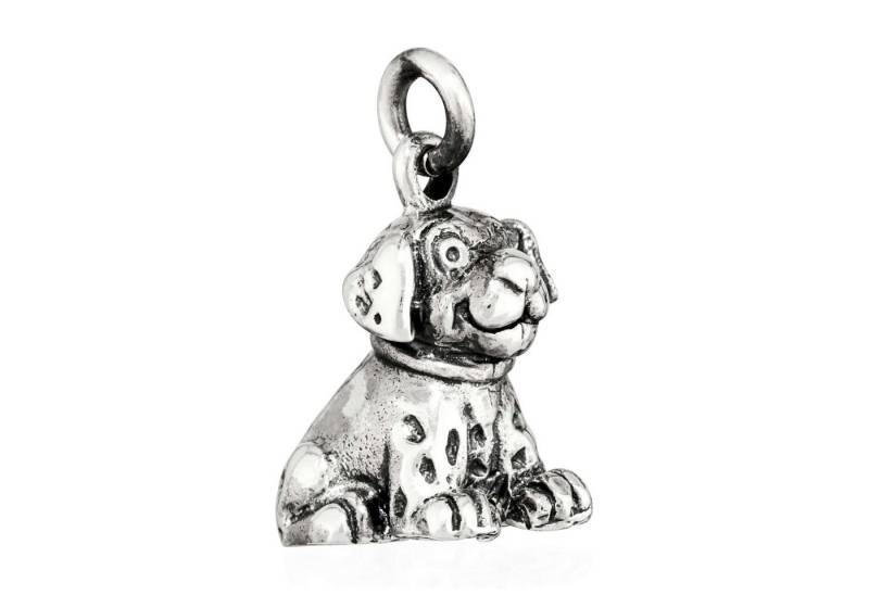 NKlaus Kettenanhänger Kettenanhänger Hund Pongo 925 Silber Amulett Schmuckanhänger groß Meda von NKlaus