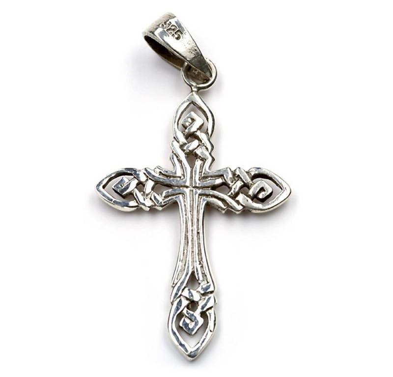 NKlaus Kettenanhänger Kettenanhänger Kelten Kreuz 925 Silber Oxidiert 2, 925 Sterling Silber Silberschmuck für Damen von NKlaus