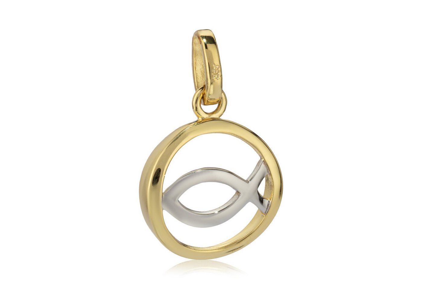 NKlaus Kettenanhänger Kettenanhänger Ø11,4mm 333 Gelb Gold 8 Karat polie von NKlaus