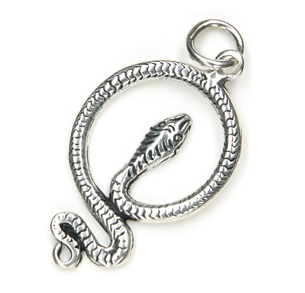 NKlaus Kettenanhänger Kettenanhänger Schlange 925 Silber Oxidiert 3,7cm, 925 Sterling Silber Silberschmuck für Damen von NKlaus