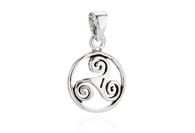 NKlaus Kettenanhänger Kettenanhänger Triskel Rund 925 Silber 13mm Keltis, 925 Sterling Silber Silberschmuck für Damen von NKlaus