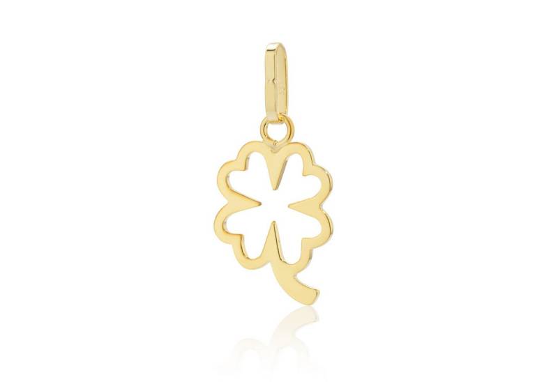 NKlaus Kettenanhänger Kettenanhänger kleines Kleeblatt 333 Gelb Gold 14m von NKlaus