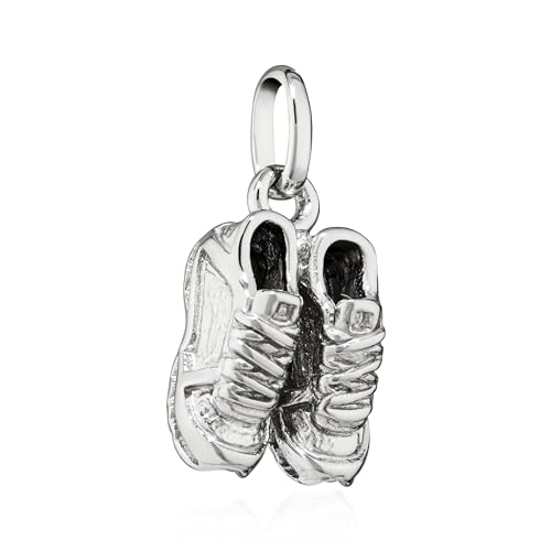 NKlaus Kettenanhänger Laufschuhe 925 Silber 14x9mm Sportschuhe Amulett Talisman 15371 von NKlaus