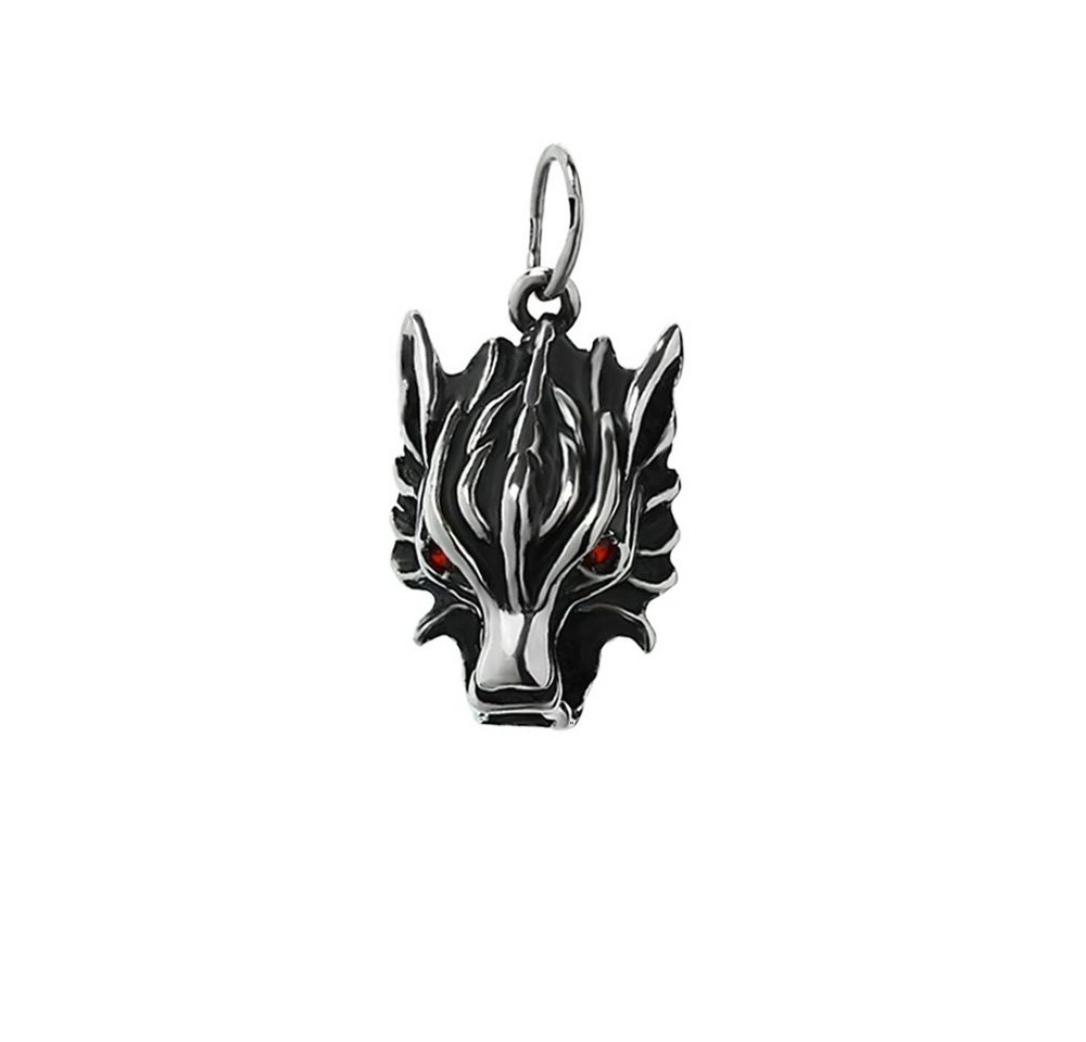 NKlaus Kettenanhänger Massiv 925er Sterlingsilber Ketten Anhänger Wolf K von NKlaus