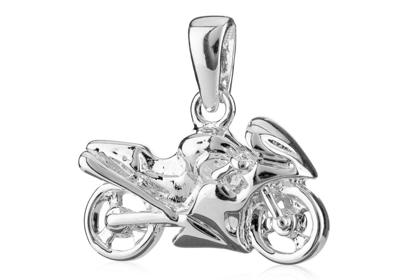 NKlaus Kettenanhänger Motorrad Biker Amulett 925 Silber 19x11mm Herren K von NKlaus