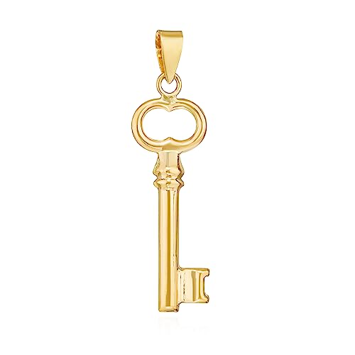 NKlaus Kettenanhänger Schlüssel 333 Gelb gold 8 Karat 23,5x7,5mm Amulett Anhänger 14406 von NKlaus