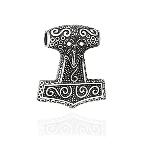 NKlaus Kettenanhänger Thors Hammer massives Silber 925 Silber 40x34mm Silberanhänger 10231 von NKlaus