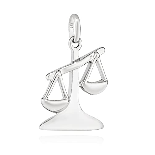 NKlaus Kettenanhänger Waage Sternzeichen 925 Silber hochglanz 17x13mm Horoskop Zodiak 13638 von NKlaus