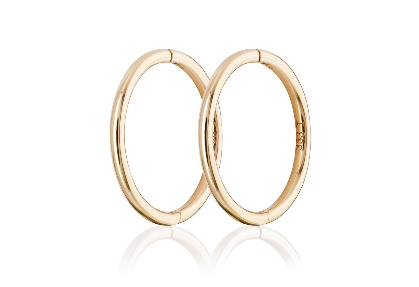 NKlaus Klappcreolen Paar 12mm mini Klappcreole 333 Gelbgold 8 Karat Oh von NKlaus