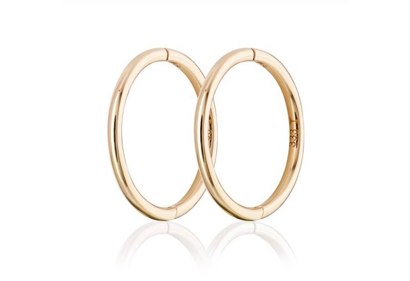 NKlaus Klappcreolen Paar 12mm mini Klappcreole 333 Gelbgold 8 Karat Oh von NKlaus