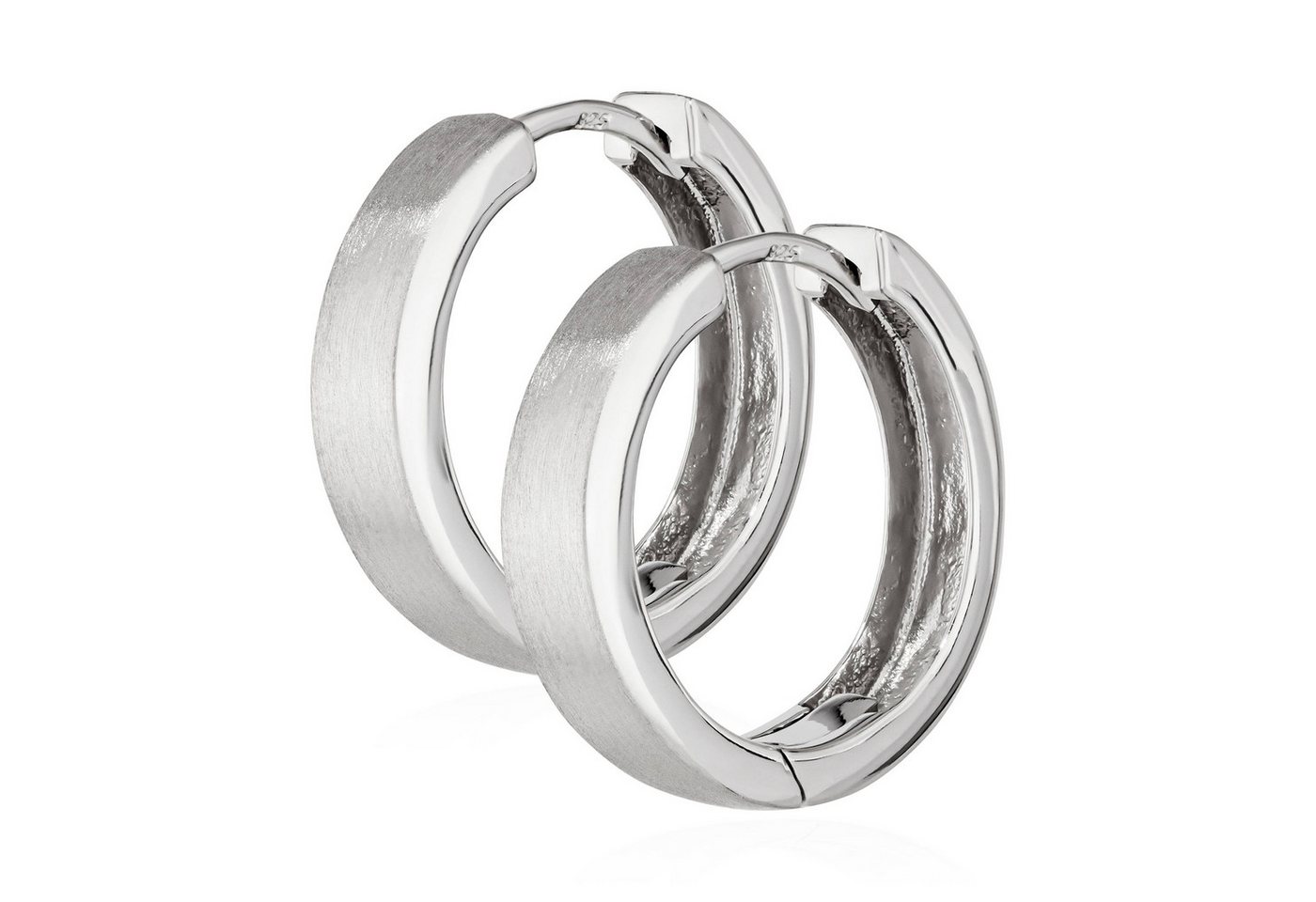 NKlaus Klappcreolen Paar 925 Sterlingsilber Klappcreolen Ohrringen 17, (1 Paar - 2 Stück) von NKlaus