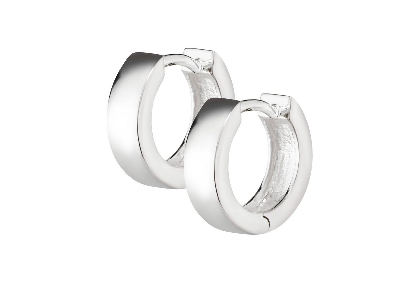 NKlaus Klappcreolen Paar Echt 925 Sterlingsilber Klapp Creolen Quadratisch 12mm 1886 von NKlaus