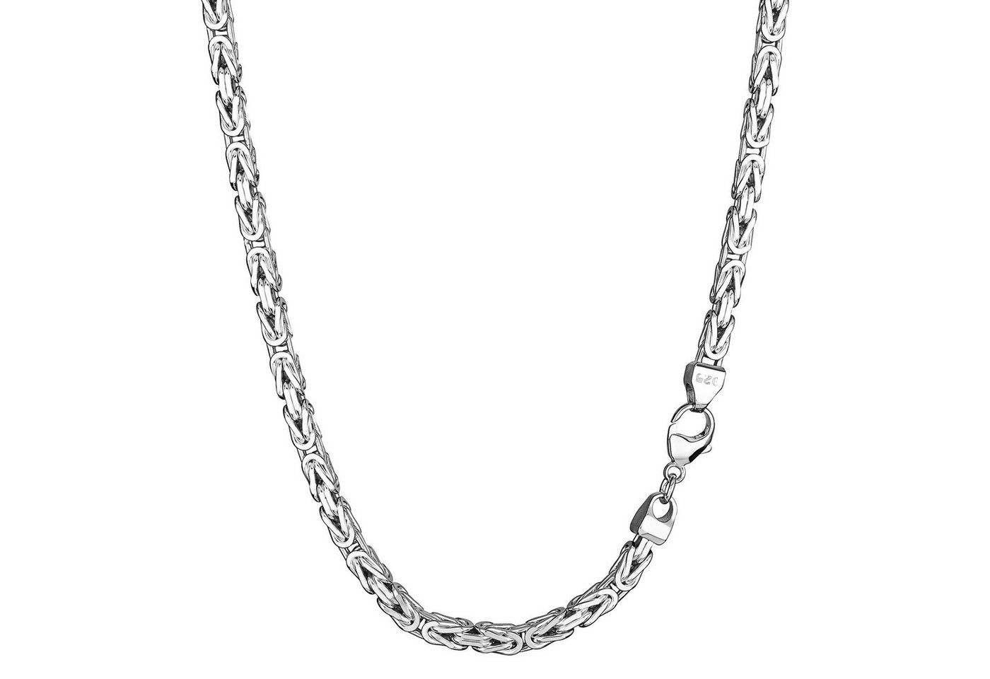 NKlaus Königskette Königskette 925 Silber Vierkant diamantiert Massiv (1 Stück), Made in Germany von NKlaus