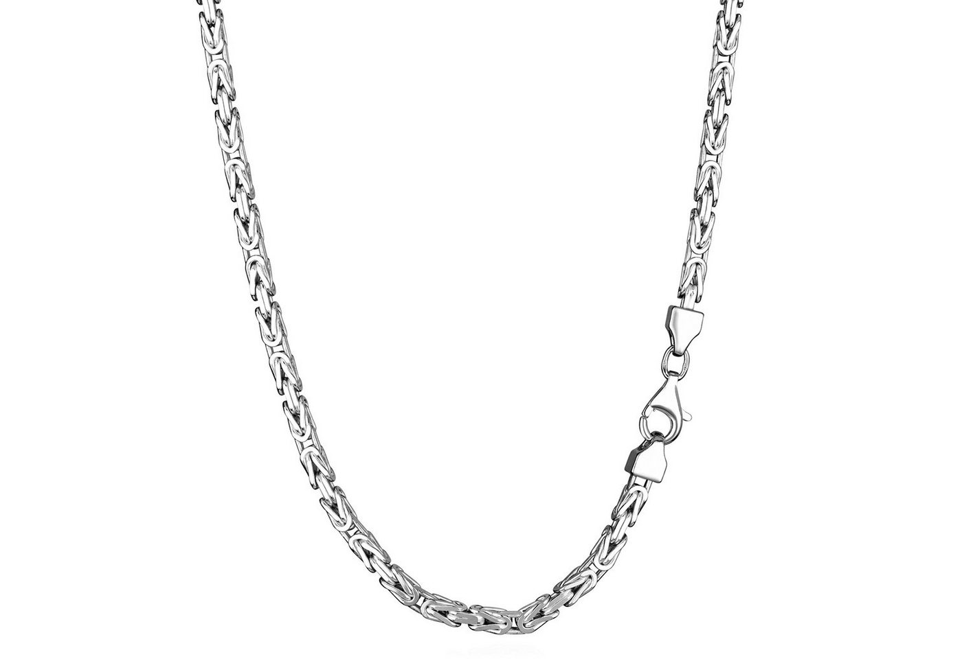 NKlaus Königskette Königskette 925 Silber Vierkant diamantiert Massiv (1 Stück), Made in Germany von NKlaus