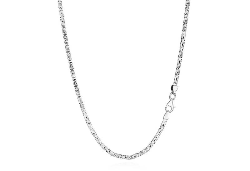 NKlaus Königskette Königskette 925 Silber Vierkant diamantiert Massiv (1 Stück), Made in Germany von NKlaus