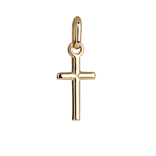 NKlaus Kreuz klein Kettenanhänger 333 Gold Gelbgold Kruzifix 8 Karat Goldkreuz 15x7,5mm 7999 von NKlaus