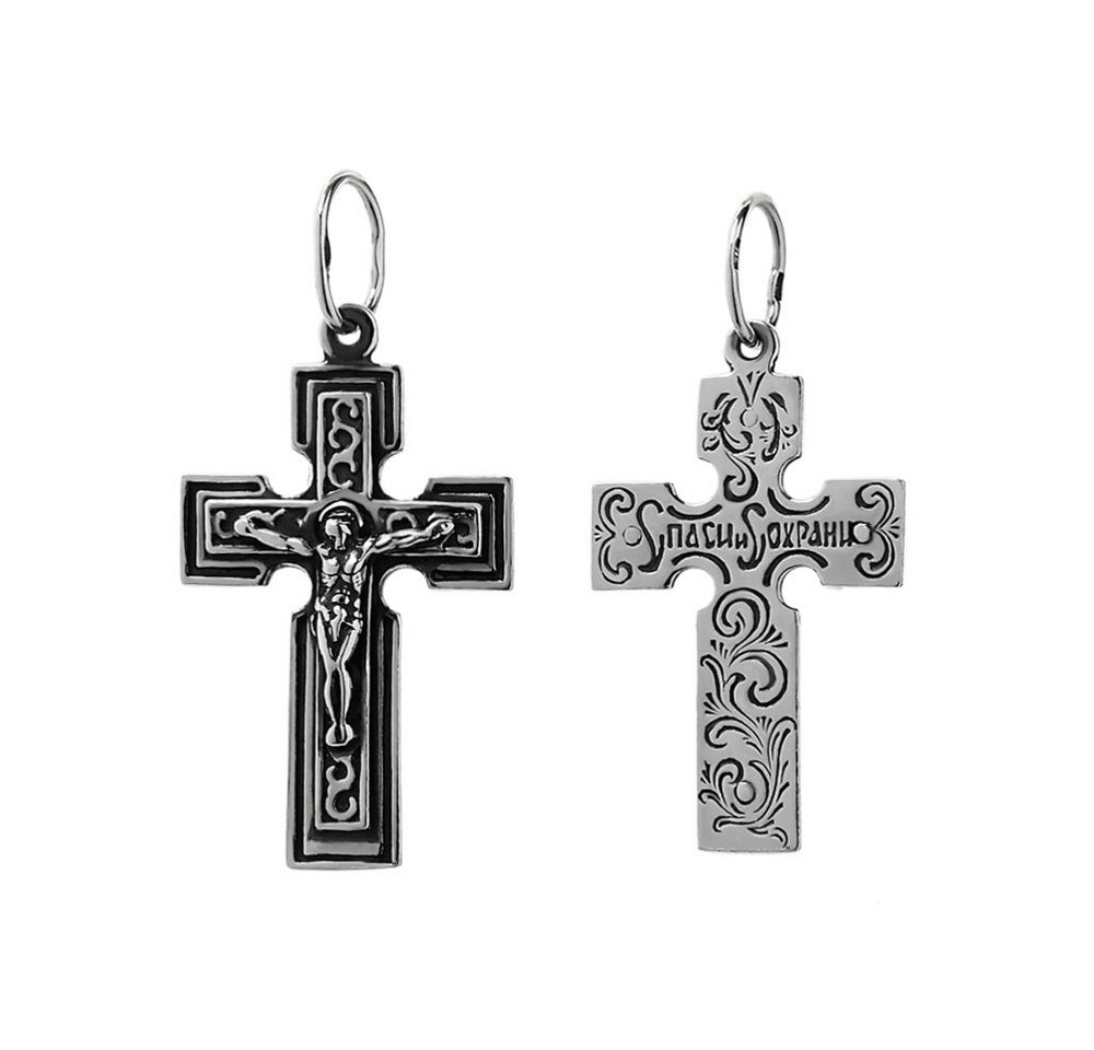 NKlaus Kreuzanhänger 925er Sterlingsilber Kreuz Orthodoxe Kruzifix Anhä von NKlaus