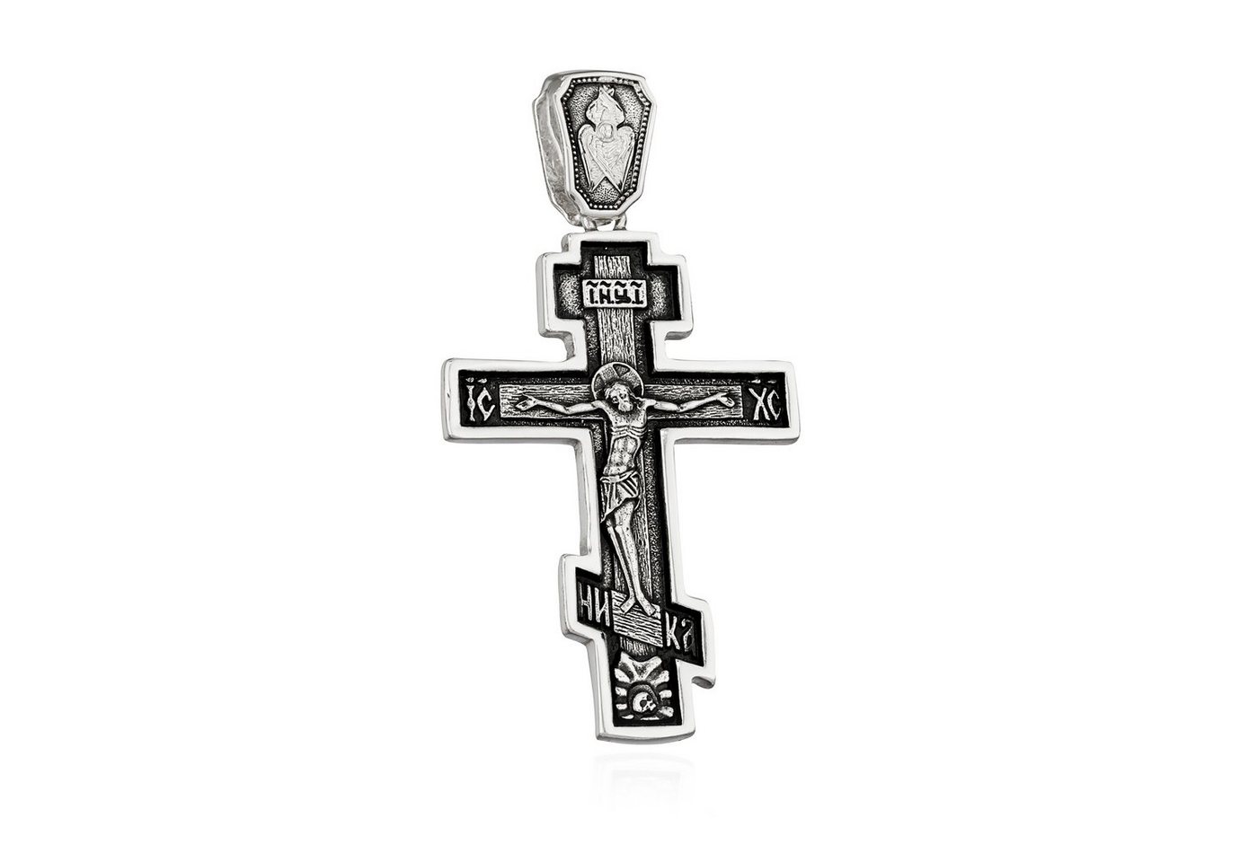 NKlaus Kreuzanhänger Kettenanhänger 925 Silber Kruzifix 37,8mm x 27mm feine göttliche Aura von NKlaus