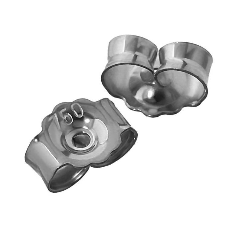 NKlaus Ohrstecker-Verschluss 3paar 750 Weißgold Gegenstecker Ohrstecker Ohrstop (3 Paar) von NKlaus