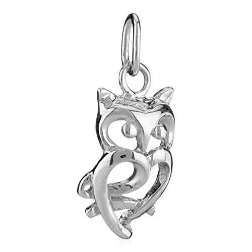 NKlaus Original 925 Sterling Silber Ketten Anhänger Eule Uhu Owl Damen Herren 5118 von NKlaus