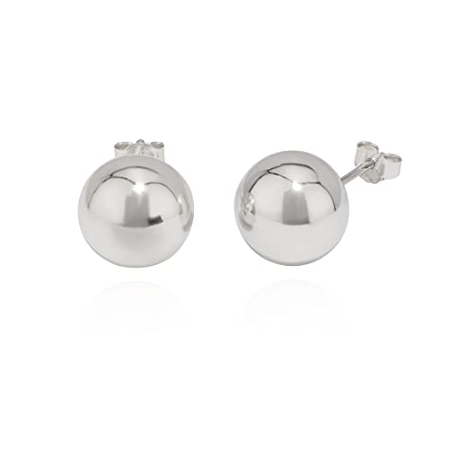 NKlaus Paar 12mm Kugel Ohrstecker 925 Sterling Silber Kugelstecker Silberohrringe 5311 von NKlaus