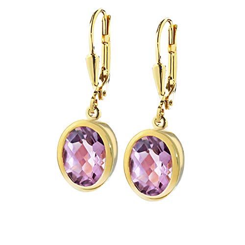 NKlaus Paar 333 8 Karat Gold gelbgold Tropfen Ohrhänger Brisur echt Amethyst Ohrringe 9201 von NKlaus