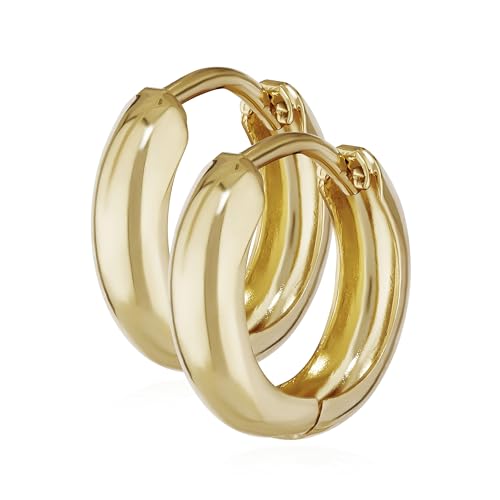 NKlaus Paar Ohrringen Gold - Gelbgold 333 Creolen - Klappcreolen glänzend - 12,2 x 3,2mm - Schmuck Damen und Mädchen - Hochglanzpoliert Rund - 4736 NKlaus Paar Ohrringen Gold - Gelbgold 333 Creolen - Klappcreolen glänzend - 12,2 x 3,2mm - Schmuck Damen und Mädchen - Hochglanzpoliert Rund - 4736 von NKlaus