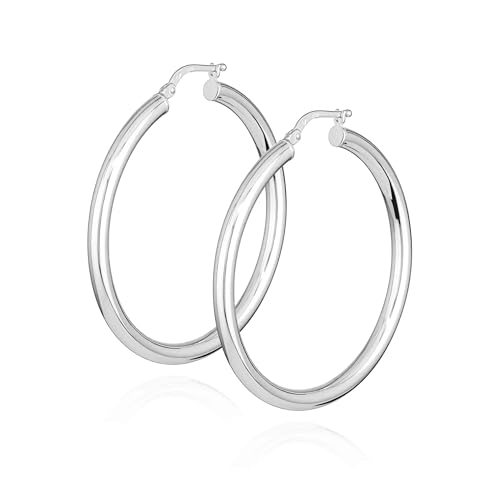 NKlaus Paar 50mm Creolen 925 Silber rund 3mm breit elegante Damenohrringe – zeitlos, edel und vielseitig kombinierbar für Damen 16417 NKlaus Paar 50mm Creolen 925 Silber rund 3mm breit elegante Damenohrringe – zeitlos, edel und vielseitig kombinierbar für Damen 16417 von NKlaus