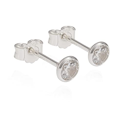 NKlaus Paar 925 Silber Ohrstecker Ohrringe Ohrhänger Cubic Zirkonia Weiß 4,5mm 8853 NKlaus Paar 925 Silber Ohrstecker Ohrringe Ohrhänger Cubic Zirkonia Weiß 4,5mm 8853 von NKlaus