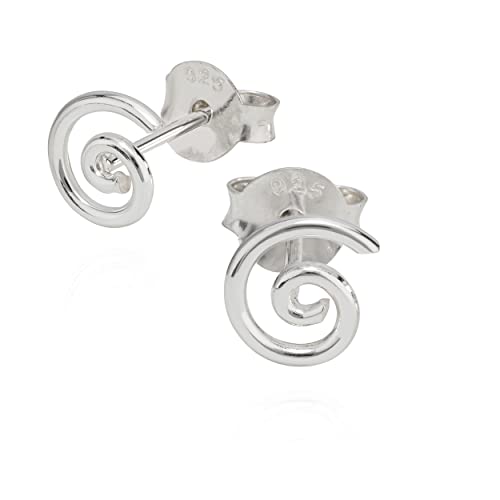 NKlaus PAAR 925 STERLING SILBER Keltische Gothic Ohrstecker Love Spiral 7179 von NKlaus