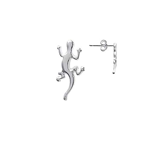 NKlaus Silber Paar 925er Sterlingsilber Gecko Eidechse Ohrstecker Ohrringe Echse Salamander 5086 von NKlaus