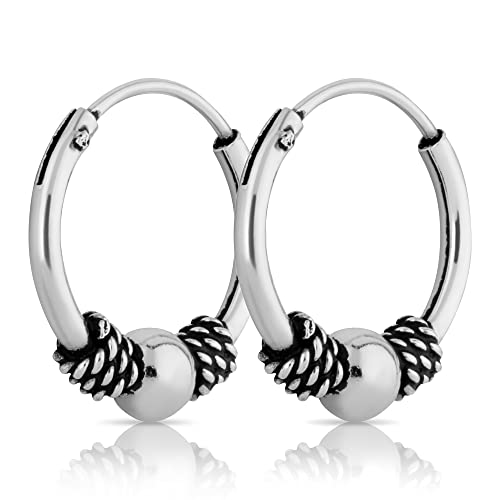 NKlaus Paar Bali Creolen 11mm aus 925 Sterling Silber Mittelalter Gothic Ohrringe 2588 NKlaus Paar Bali Creolen 11mm aus 925 Sterling Silber Mittelalter Gothic Ohrringe 2588 von NKlaus