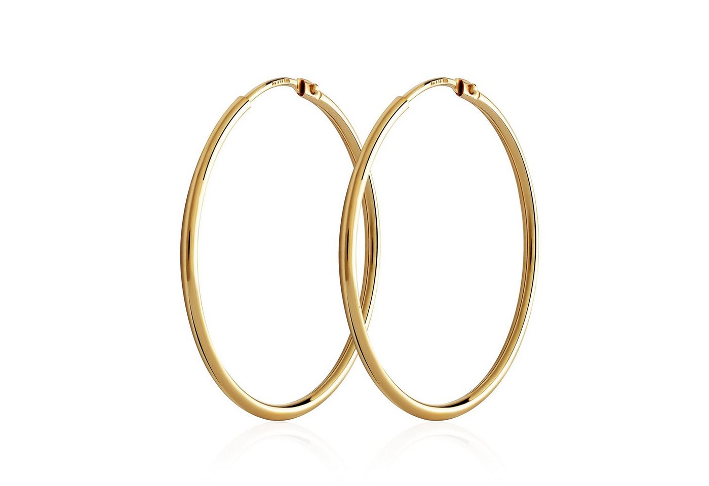 NKlaus Paar Creolen Paar 32mm Creolen 585 Gelb Gold 14 Karat Ohrringe NKlaus Paar Creolen Paar 32mm Creolen 585 Gelb Gold 14 Karat Ohrringe von NKlaus
